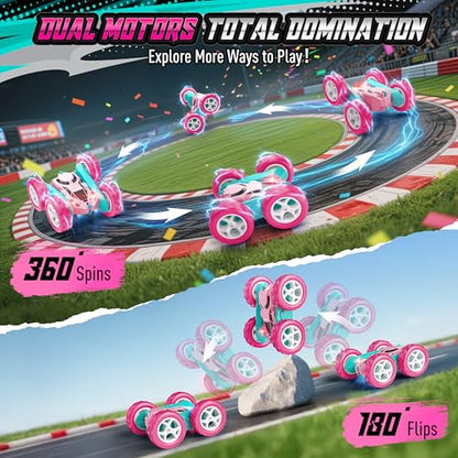 Pink RC Car for Girls Age 6+ (Pink / Pro (USB-C & Modular Battery))