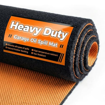 Heavy Duty Oil Spill Mat 32"X32" (Black / 64"L x 64"W x 0.3"Th (Rectangular))