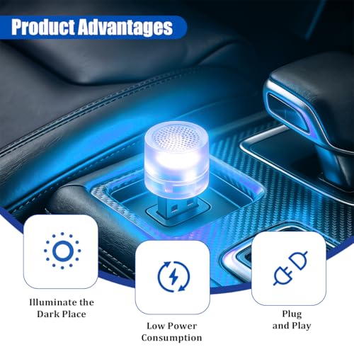 4 Pack USB LED Ambient Lights (Ice Blue)