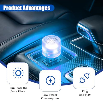4 Pack USB LED Ambient Lights (Ice Blue)