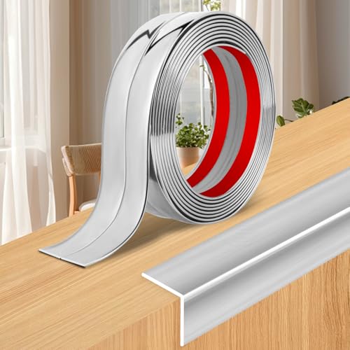 Wall Corner Protector Moulding Trim Peel and Stick (Silver / 0.8 In x 20 Ft)