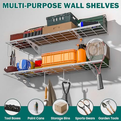 Garage Wall Shelves (White / 48X 12inch)