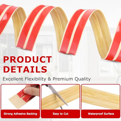 Wall Corner Protector Peel and Stick Corner Trim Molding (2.4 In x 20 Ft / Original Wood)