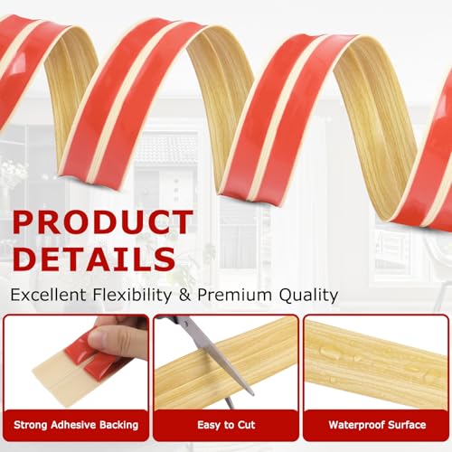 Wall Corner Protector Peel and Stick Corner Trim Molding (2.4 In x 40 Ft / Original Wood)
