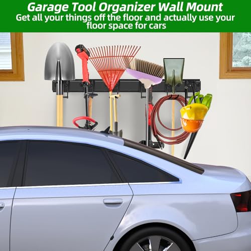 48 in Garage Tool Organizer Wall Mount (48 inch Double-Layer 6-Hook)