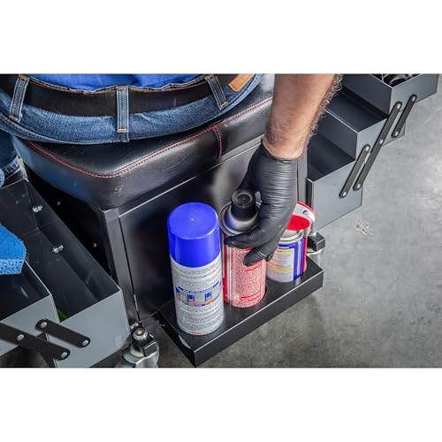 Rolling Seat with Expandable Tool Trays (Expandable Tool Trays)