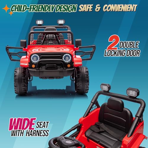 12V Kids Ride on Truck with Remote Control (Red)