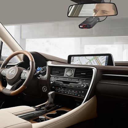 Radar Detector Rearview Mirror Rod Mount and Radar Power Cord Hardwired Kit (For Radar Base With EZ Magnet Connection)