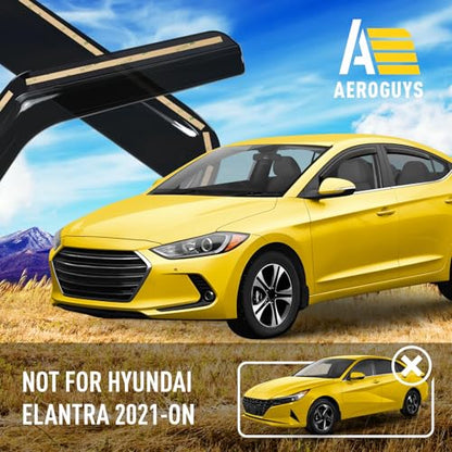Extra Durable Window Deflectors in (For Hyundai Elantra 17-20)