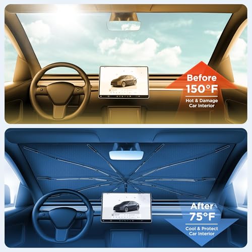2026 Upgraded Windshield Sun Shade Umbrella [7 (M-57x31IN)