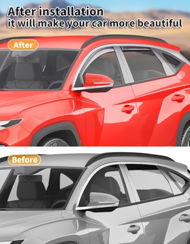 in Channel Window Visors Rain Guards for Hyundai Tucson 2022 (Fit for 2022-2026 Hyundai Tucson)