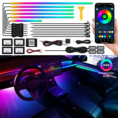 Dreamcolor Acrylic Interior Car LED Strip Light with Wireless APP (Dreamcolor Kit - 18 in 1)