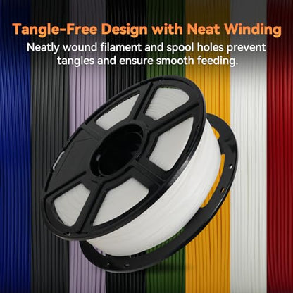 PLA Filament 1.75mm + (Matte White)