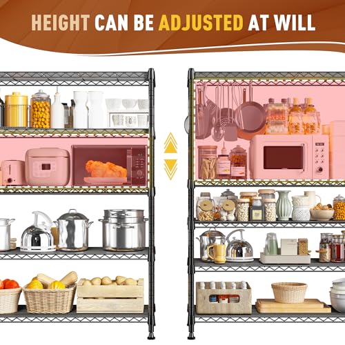 63" H 5 Tier Heavy Duty Storage Shelves (5 Tier-14"D x 29"W x 63"H)