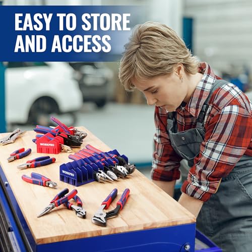 2 Pack Plier Organizer Rack (2 Pack / Blue &Red)
