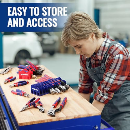 2 Pack Plier Organizer Rack (2 Pack / Blue &Red)