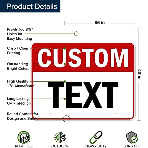 Custom Sign Custom Sign for Business (Header - Horizontal / 36x48 - DiBound)