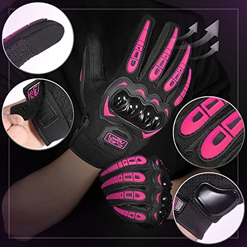 Motorcycle Gloves Breathable (9-pink / Medium)