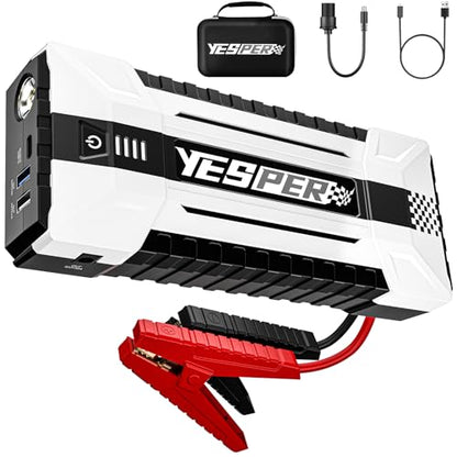 4120A 12V Car Battery Jump Starter Portable Pack (White)