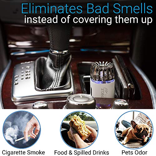 Car Air Purifier Ionizer (Matte White)