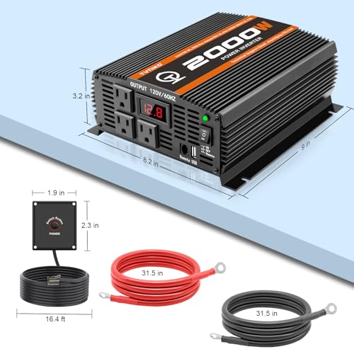 2000 Watt car Power Inverter 12V to 110V (S-2000)
