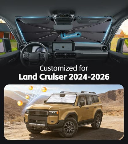 Windshield Sun Shade for Toyota Land Cruiser 2024 (Fit for Toyota Land Cruiser 2024-2026)