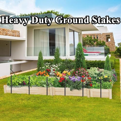 16 Inch Rebar Stakes 30 Pack Heavy Duty Ground Anchors with Chisel Point End Long Straight Steel Tent Stakes 3 (I-16"x3/8"-30pcs)