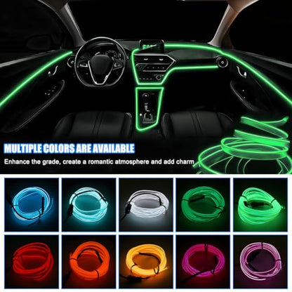 EL Wire Car LED Strip Lights (Fluorescent Green / 16.5FT)