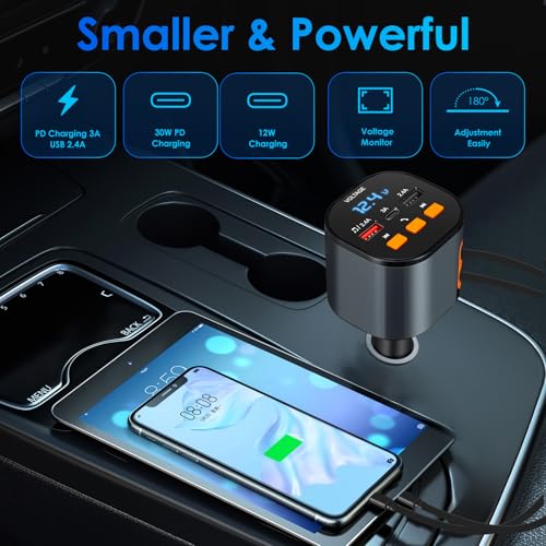 Retractable Car Charger (BLACK-TYPEC)