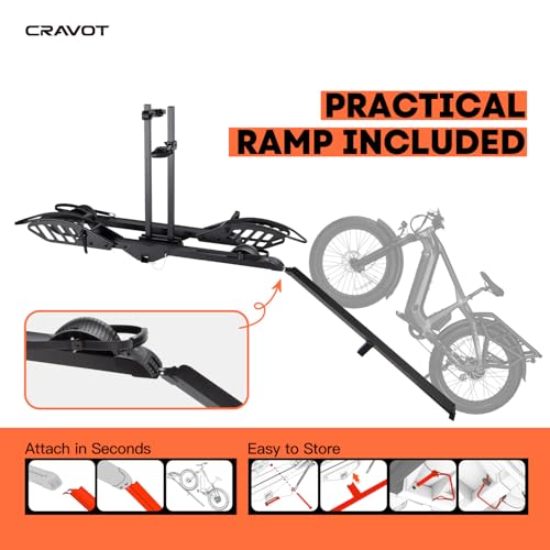 CyberRack E2 EBike Rack with Ramp for 2 EBikes (E2 200lbs)