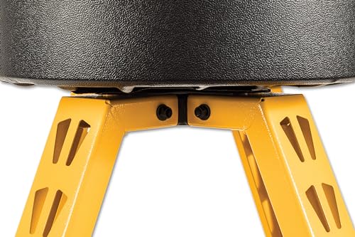 Heavy Duty Metal Stool for Garage and Shop (Swivel Seat with Storage Tray / Black/Yellow)