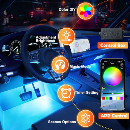 Car Led Strip Lights (12SMD 1IN4 / Solid Silicone Material)