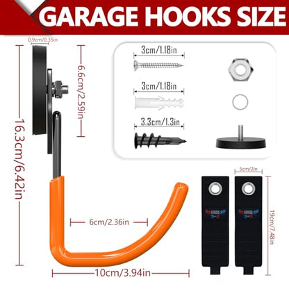 Heavy Duty Magnetic Hooks (2.6"x4-MJ / Orange)