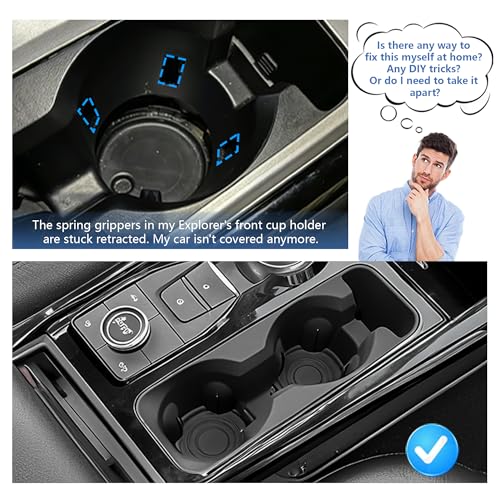 Cup Holder Inserts for Ford Explorer 2020 (For Ford Explorer 2020-2024)