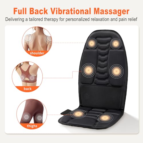 Massage Seat Cushion with Heat (Jet-black)