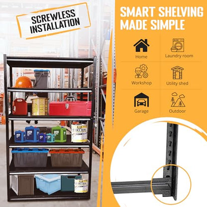 5 Tier Garage Shelf (48" W X 20" D X 78" H 6-Tier)