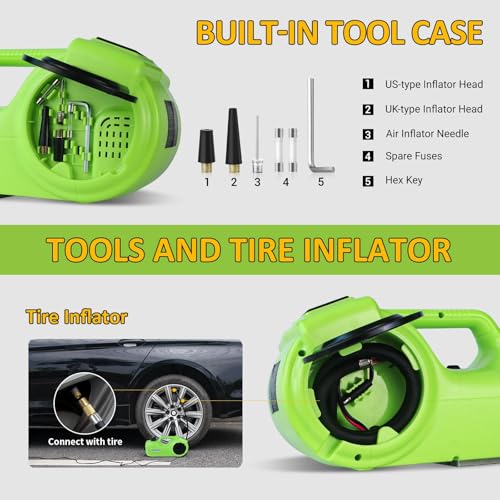 Electric Car Jack Kit 5Ton 12V Car Jack Hydraulic (Jack+Wrench+Air Pump+LCD)