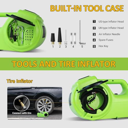 Electric Car Jack Kit 5Ton 12V Car Jack Hydraulic (Jack+Wrench+Air Pump+LCD)