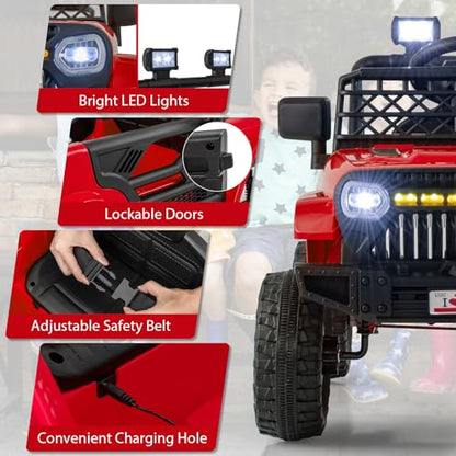 Kids Ride On Truck (Red / 37" × 24.5" × 25.5'')