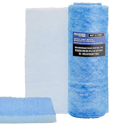 Elite Paint Spray Booth Exhaust Filter Roll 60" x 100' (60 inches x 100 Feet)