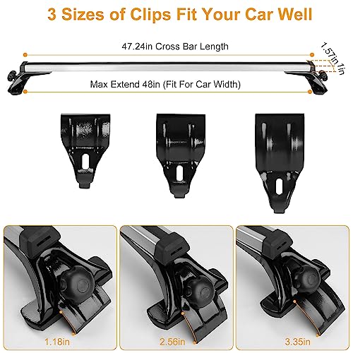 2Pcs Universal Roof Rack Cross Bars