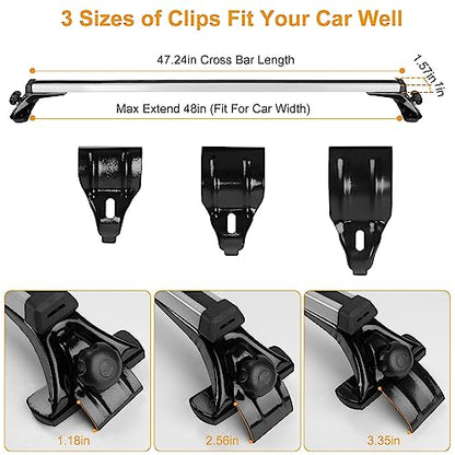 2Pcs Universal Roof Rack Cross Bars