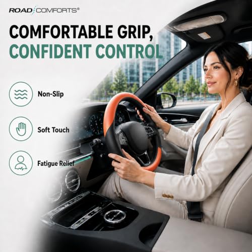 Steering Wheel Cover (Black&Orange)