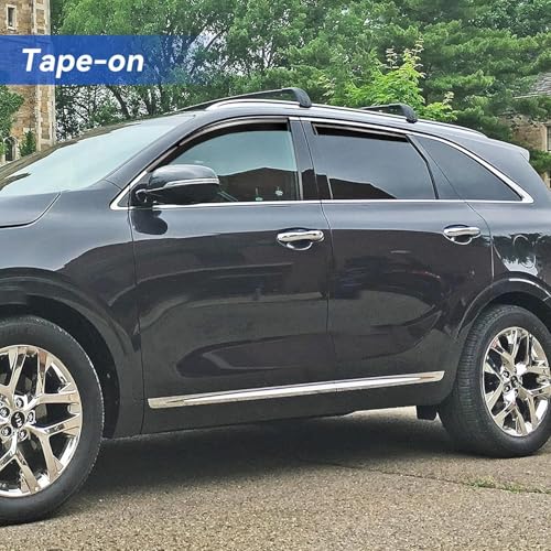 Window Visors Rain Guards for 2016 2017 2018 2019 2020 Kia Sorento (2016-2020 Kia Sorento)