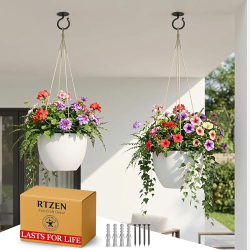 Plant Hangers Outdoor or Indoor Heavy Duty Wall Bracket Hooks (3.1 Inch / Ceiling Hooks)