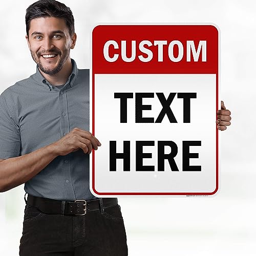 Custom Sign Custom Sign for Business (Header - Vertical / 18x24 - Aluminum Reflective)