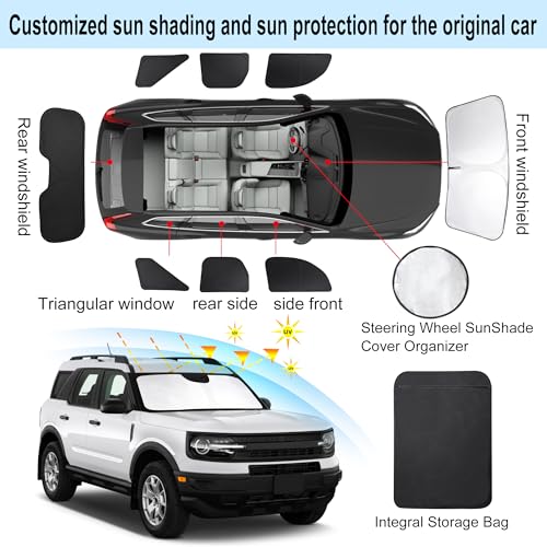 Window Shades for Ford Bronco Sport 2021 (for Ford Bronco Sport 2021-Present)