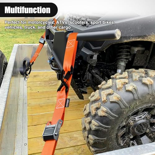Motorcycle Tie Down Straps 1.5”×8’ for Securing Dirtbikes ATV UTV (1.5in x 8ft Motorcycle Tie Down Straps / Straps)