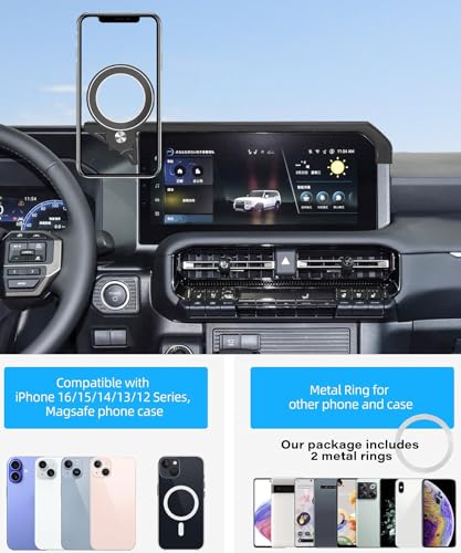 Car Phone Holder for 2024 2025 2026 Toyota Land Cruiser LC250 Accessories (for 2024-2025 Land Cruiser LC250 (8/12.3 Inch))