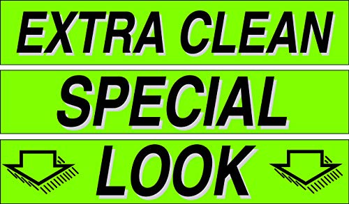 Ez line Vinyl Windshield Stickers 3 Dozen 15 Inch Chartreuse Slogan Dealership Pro Pack for Car Lots (EZ115-Pack5)